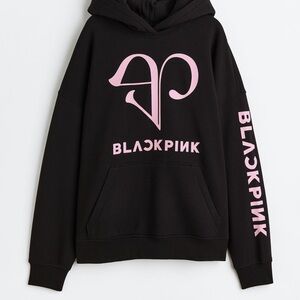 Black Hoodie with Pink Blackpink Logo